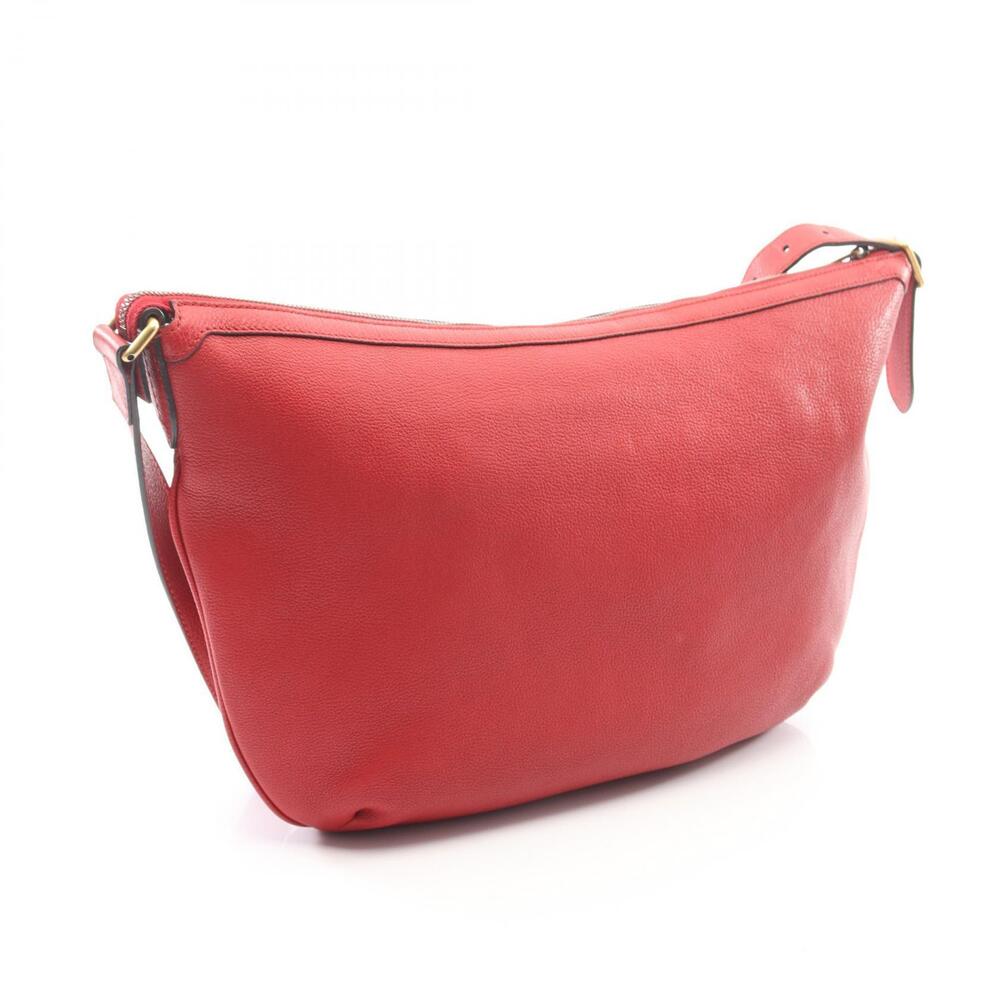 Gucci Half Moon Hobo Shoulder Bag Leather Red Multicolor